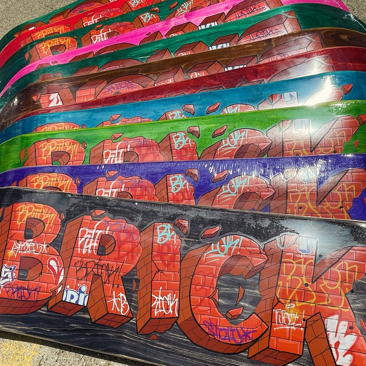Brick Wall Graffiti Deck